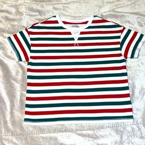 Old Navy Striped Top - Red, Green, White